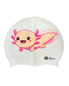 Gorra De Natación Ajolote Silicona Blanca Masnatacion