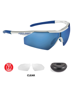 Lentes Salice 004P Blanco y Azul Mica Azul
