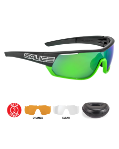 Lentes Salice 016RW Negro y Verde Mica Verde