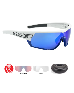 Lentes Salice 016RWP Blanco y Azul Mica Azul