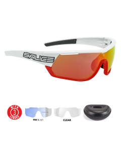 Lentes Salice 016RWX Blanco y Rojo Mica Rojo