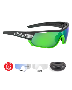 Lentes Salice 016RWX Negro y Verde Mica Verde