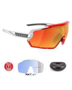 Lentes Salice 020RWX Blanco y Rojo Mica Rojo