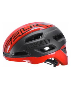 Casco Stelvio Negro y Rojo M-L 54-60